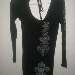 Chopper Couture Brand  Dress   NWOT  Size Small   Black    Bejeweled